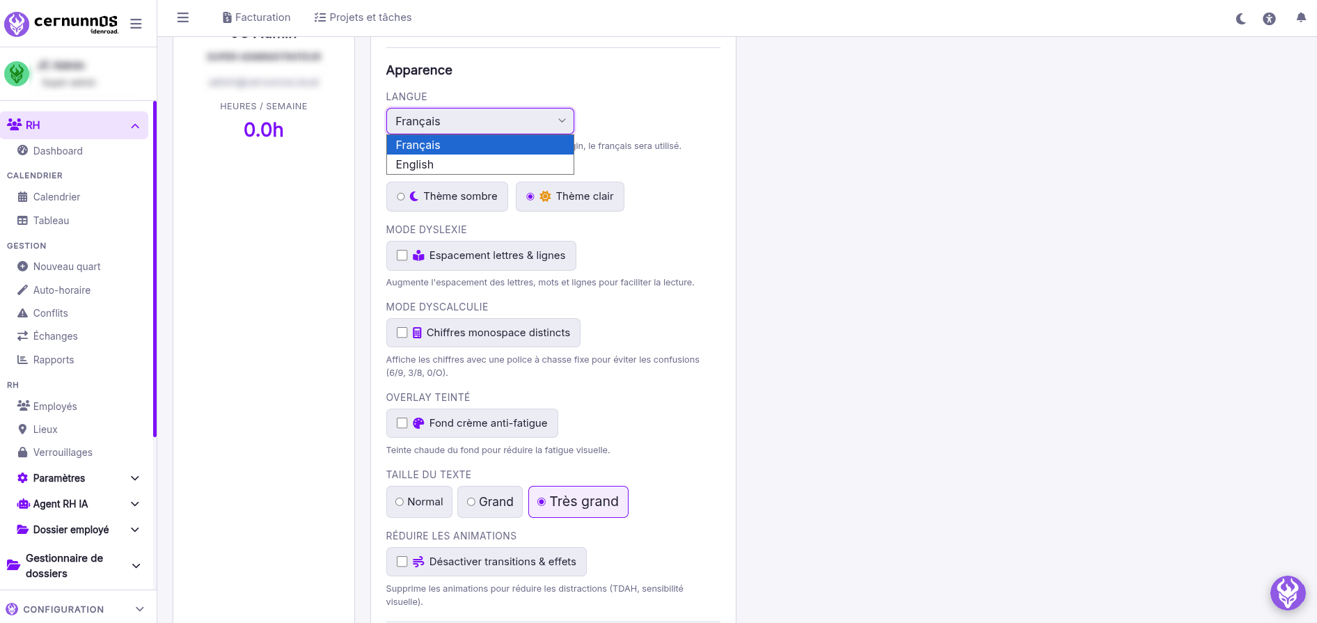 Cernunnos — Accessibilité intégrée